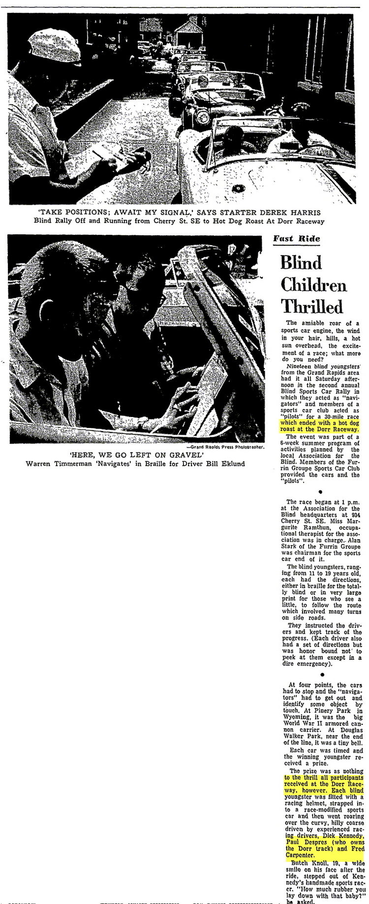 Dorr Raceway - August 1966 (newer photo)